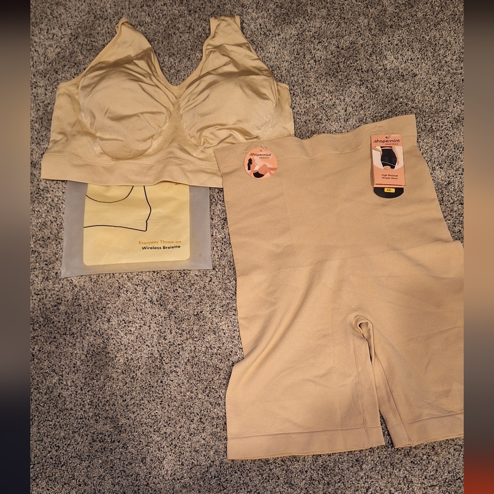 NWT 2 Piece Shapermint High Waist Shaper and Everyday Bra - Picture 6 of 16